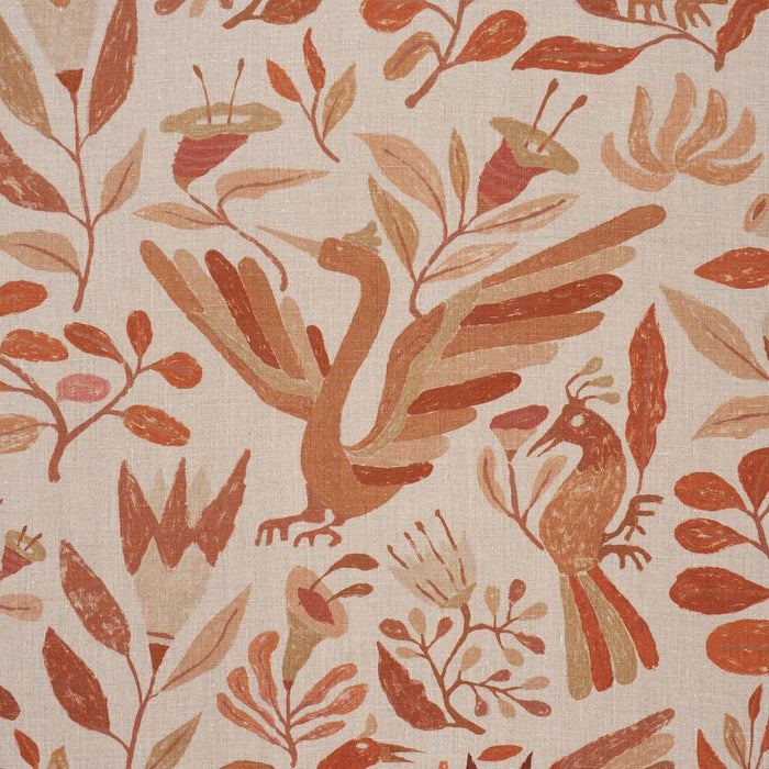 Schumacher Canopy Terracotta Fabric 180852