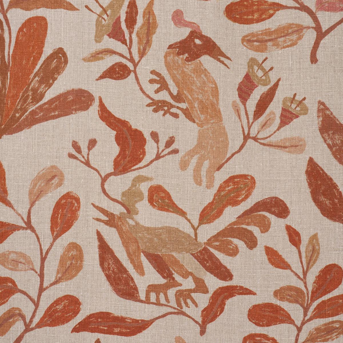 Schumacher Canopy Terracotta Fabric 180852