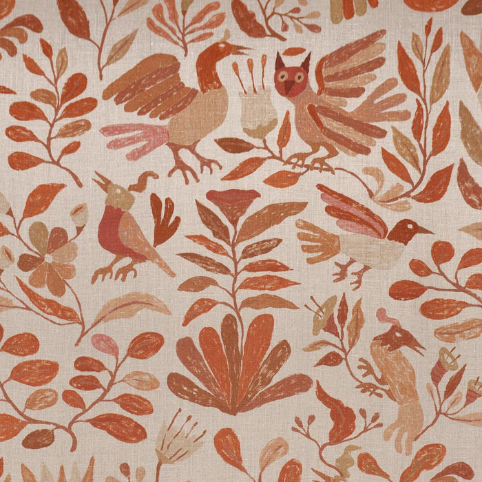 Schumacher Canopy Terracotta Fabric 180852
