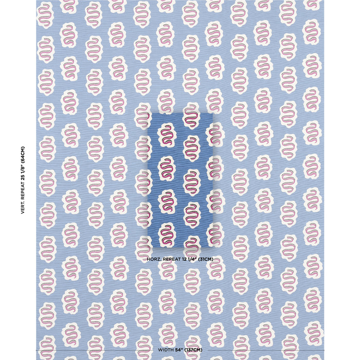 Schumacher Elsa Lapis Fabric Sample 180863