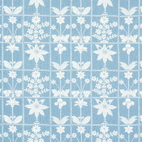 Schumacher Georgia Wildflowers Blue Fabric 180892