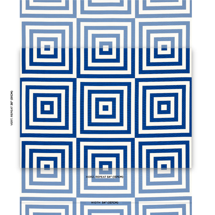 Schumacher Roxbury Indoor/Outdoor Navy Fabric 180920