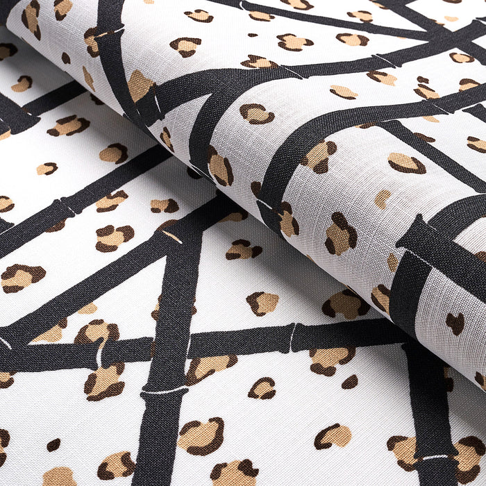 Schumacher Fancy Beast Indoor/Outdoor Onyx Desert Fabric 180951