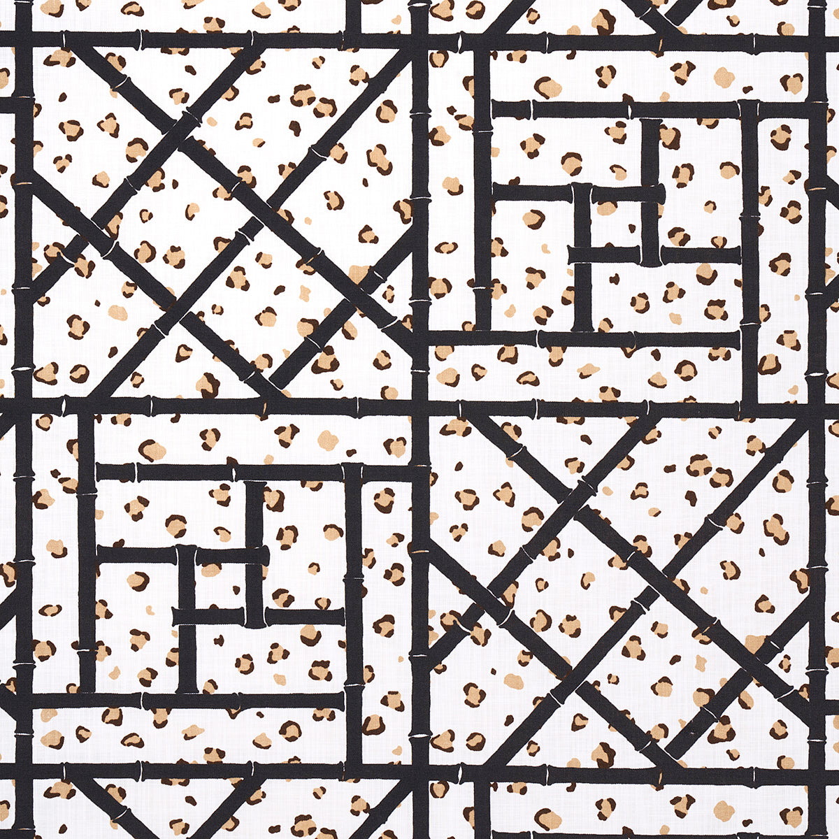 Schumacher Fancy Beast Indoor/Outdoor Onyx Desert Fabric 180951