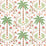 Schumacher Island Palm Indoor/Outdoor Coral & Green Fabric 180981