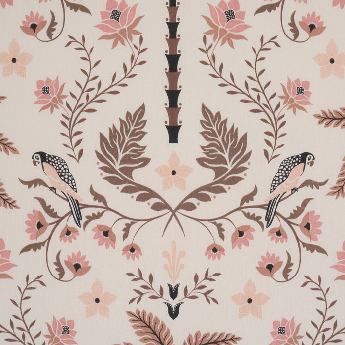 Schumacher Island Palm Indoor/Outdoor Peach & Brown Fabric 180982