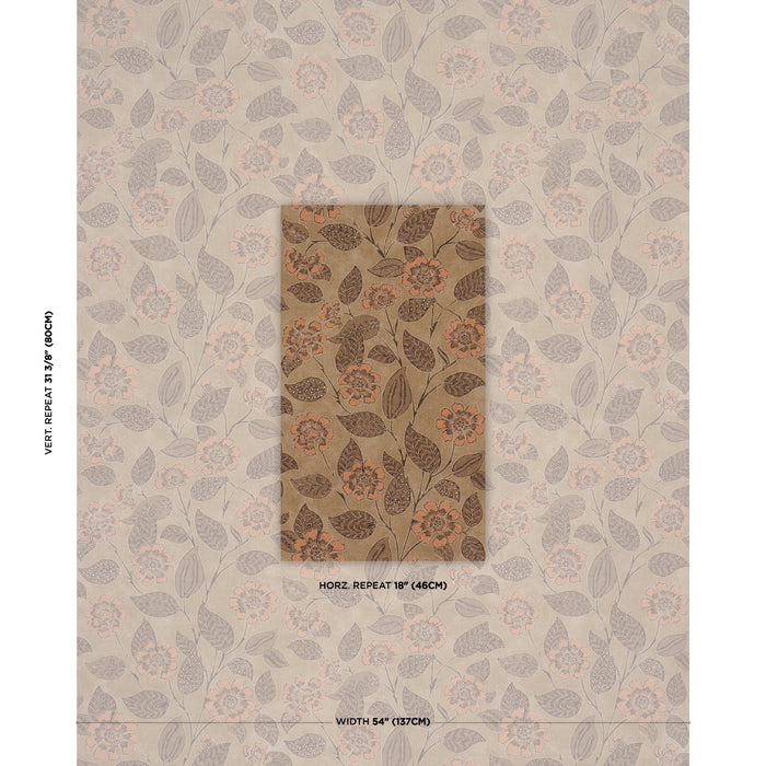 Schumacher Kava Cay Indoor/Outdoor Brown Fabric Sample 181003
