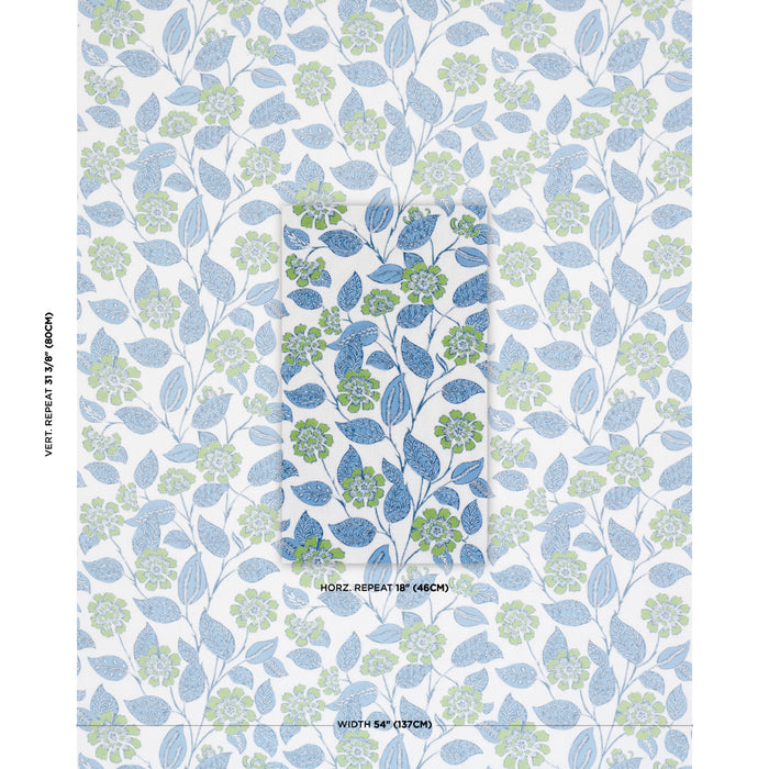 Schumacher Kava Cay Indoor/Outdoor Spring Fabric Sample 181004