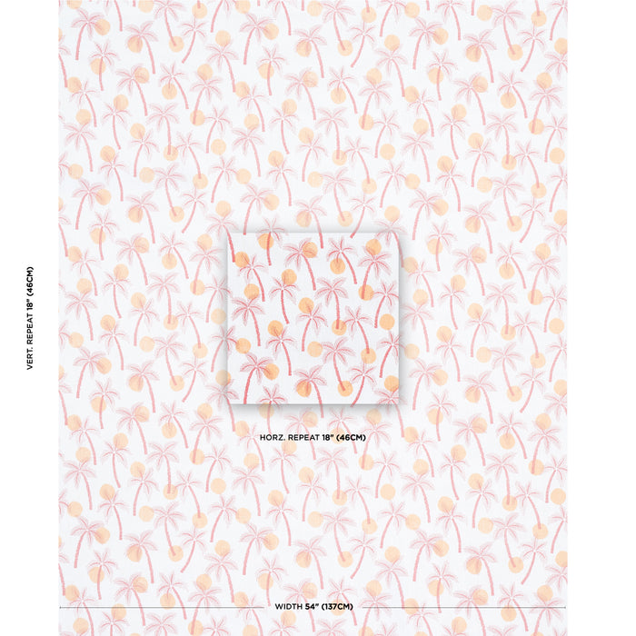 Schumacher Clarabella Palm Indoor/Outdoor Citrus Fabric 181010