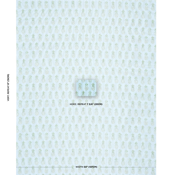 Schumacher Pina Cove Indoor/Outdoor Aquamarine Fabric 181020