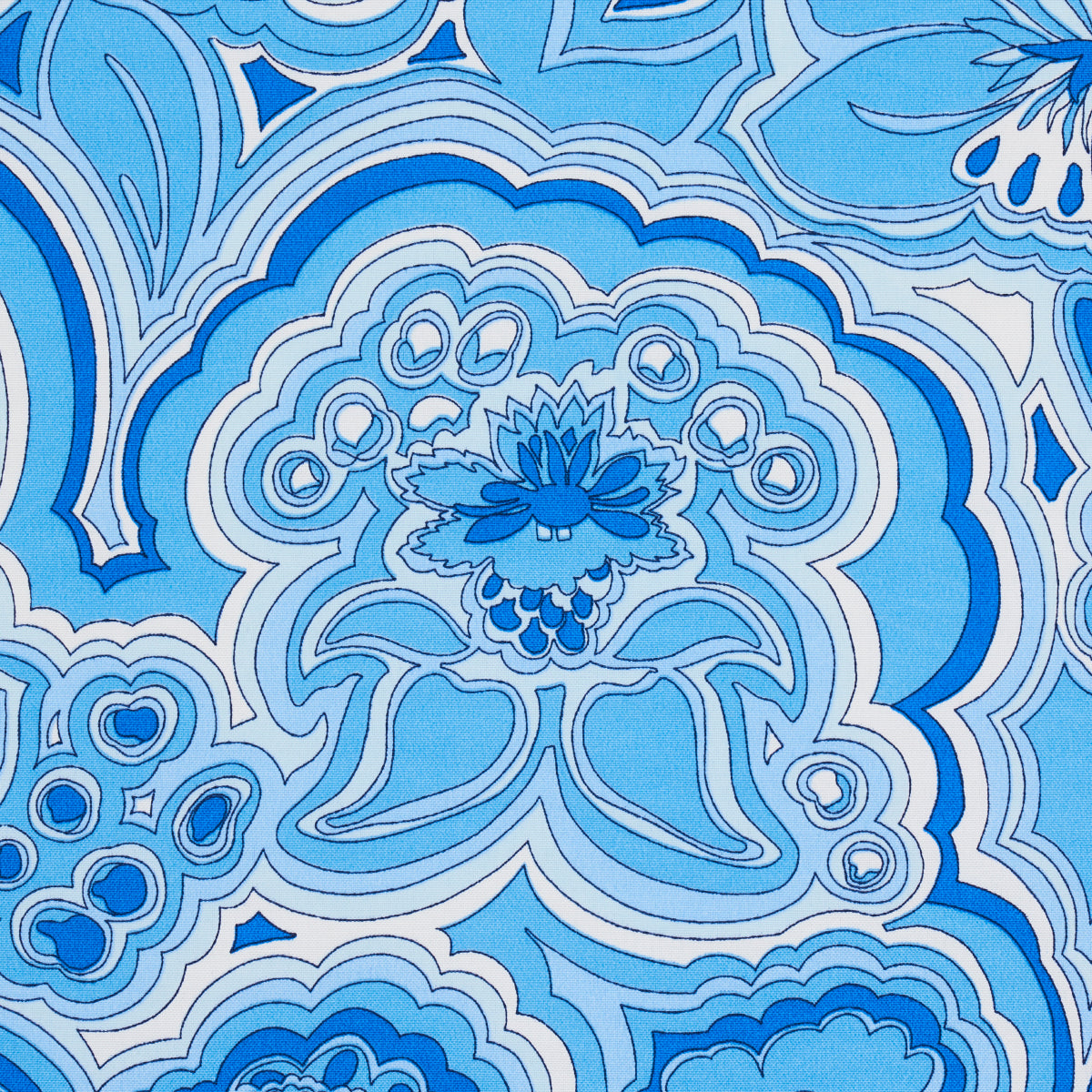 Schumacher Morning Sunrise Indoor/Outdoor Horizon Blue Fabric 181060