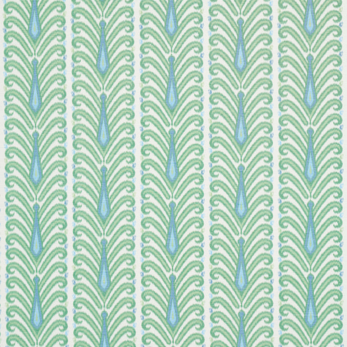 Schumacher Augustine Ikat Leaf Fabric 181271