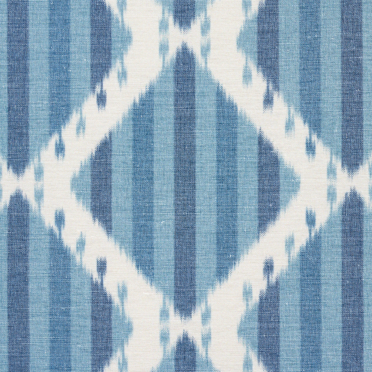 Schumacher Kai Striped Ikat Blue Fabric 181290