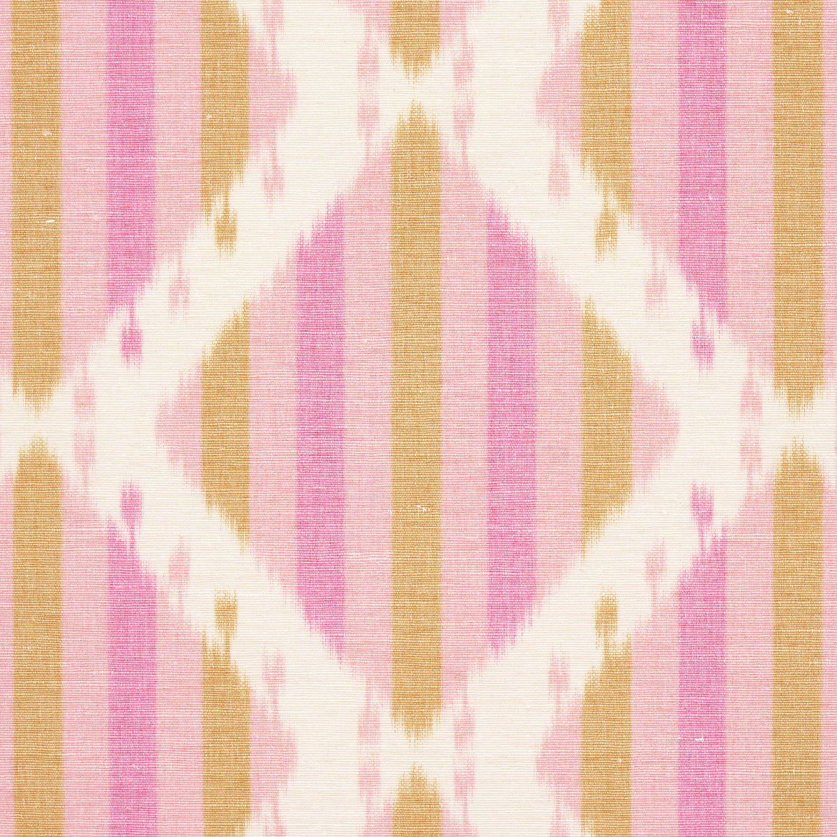 Schumacher Kai Striped Ikat Pink Fabric 181292