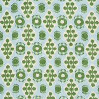 Schumacher Hamilton Ikat Blue And Leaf Fabric 181300