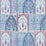 Schumacher Barra Palace Indigo & Crimson Fabric 181311