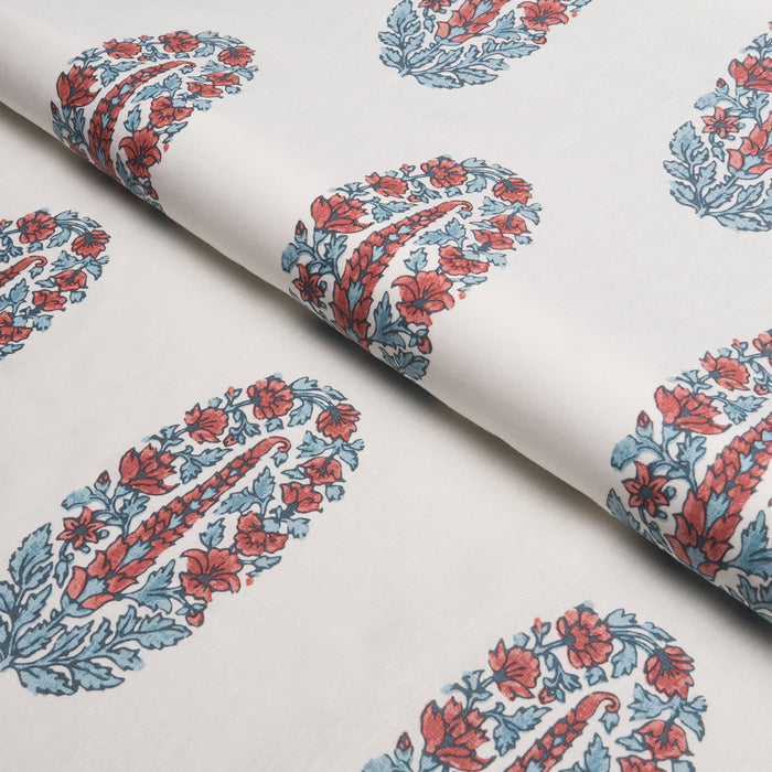 Schumacher Askandra Flower Ruby Fabric Sample 181364