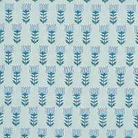 Schumacher Mia Tulip Mineral & Blue Fabric 181391