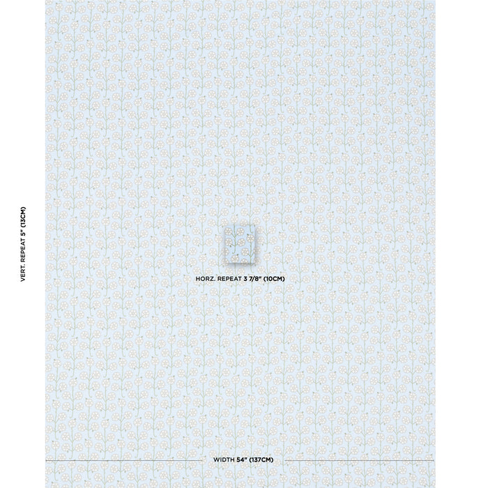 Schumacher Gardenia Egg Blue Fabric 181400