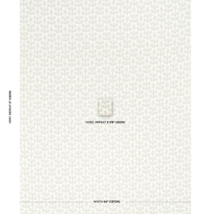 Schumacher Gardenia Flax Fabric 181402