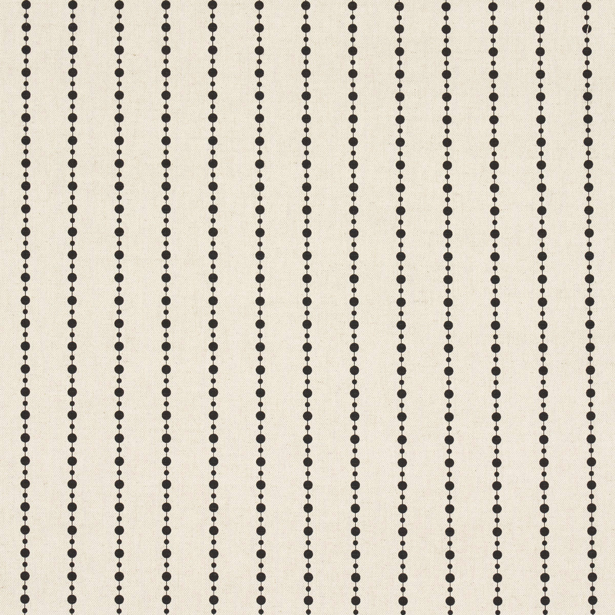 Schumacher Beaded Stripe Black And Cream Fabric Sample 181430