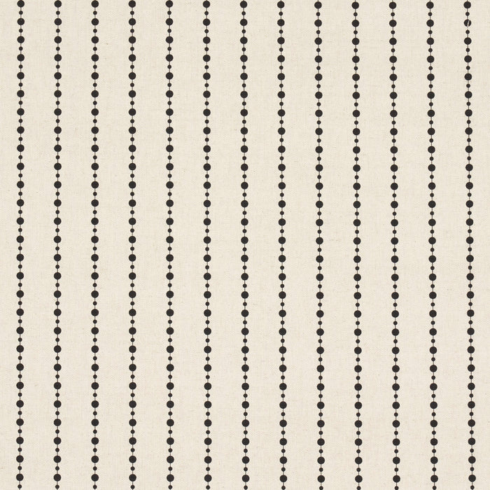 Schumacher Beaded Stripe Black And Cream Fabric Sample 181430