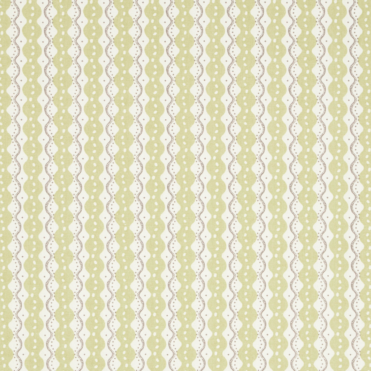 Schumacher Centipede Stripe Pea Fabric Sample 181440