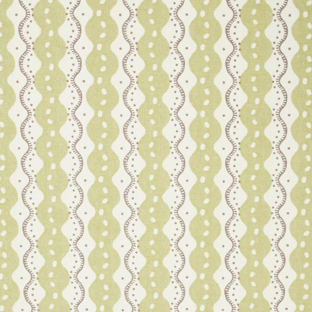 Schumacher Centipede Stripe Pea Fabric Sample 181440