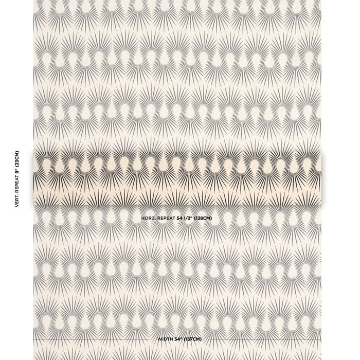 Schumacher Hedgehog Putty  Black Fabric Sample 181452