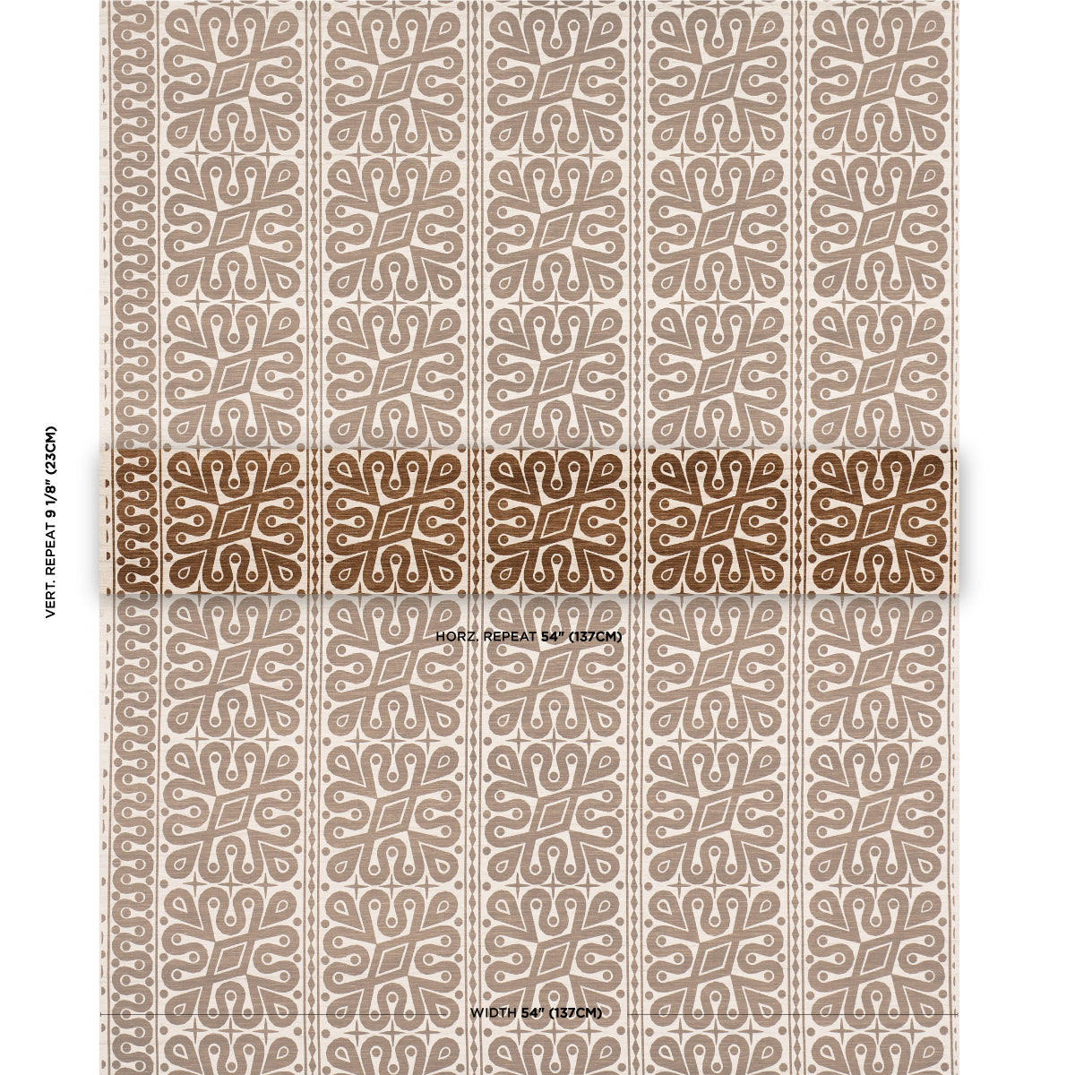 Schumacher Borneo Silk Brown Fabric Sample 181470