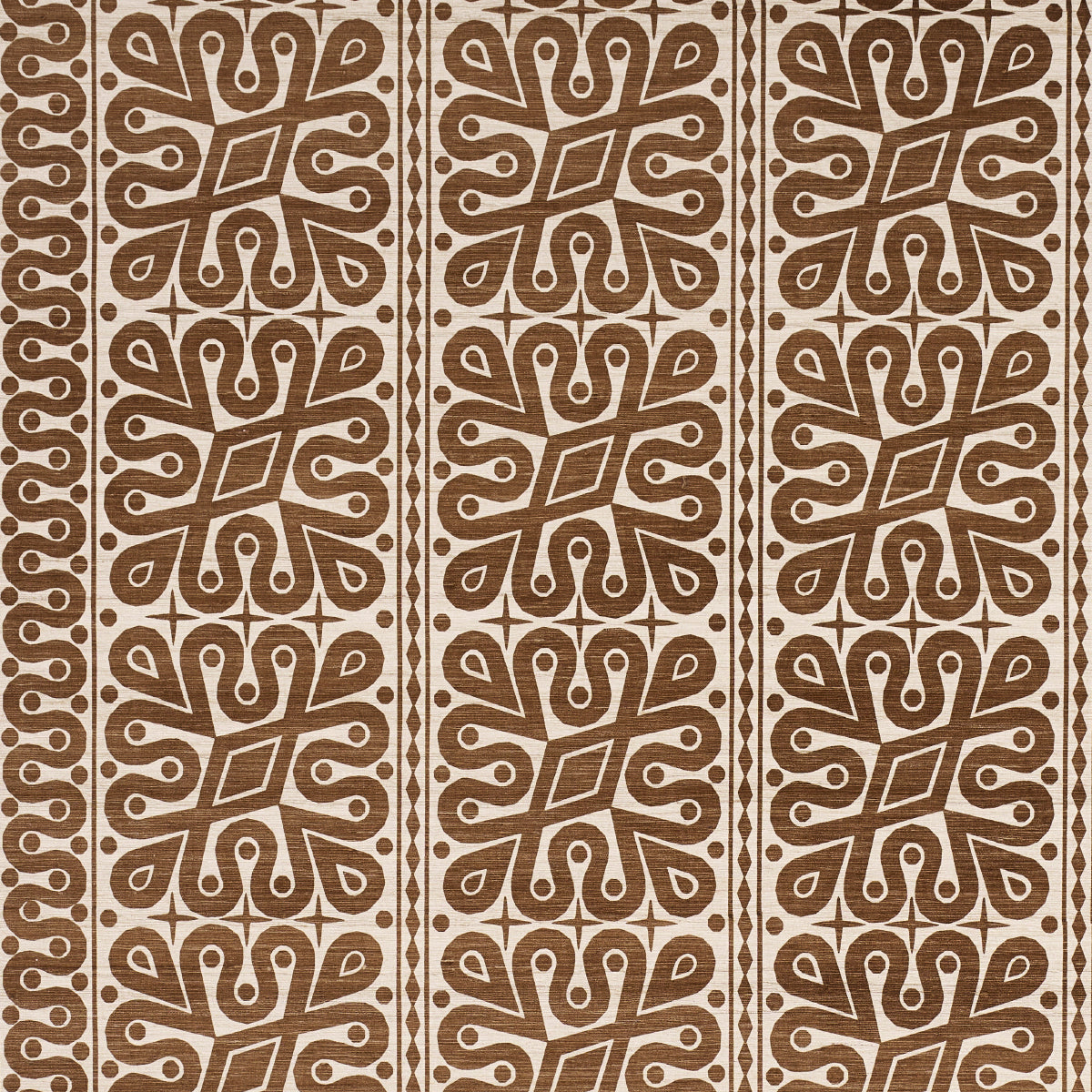 Schumacher Borneo Silk Brown Fabric Sample 181470