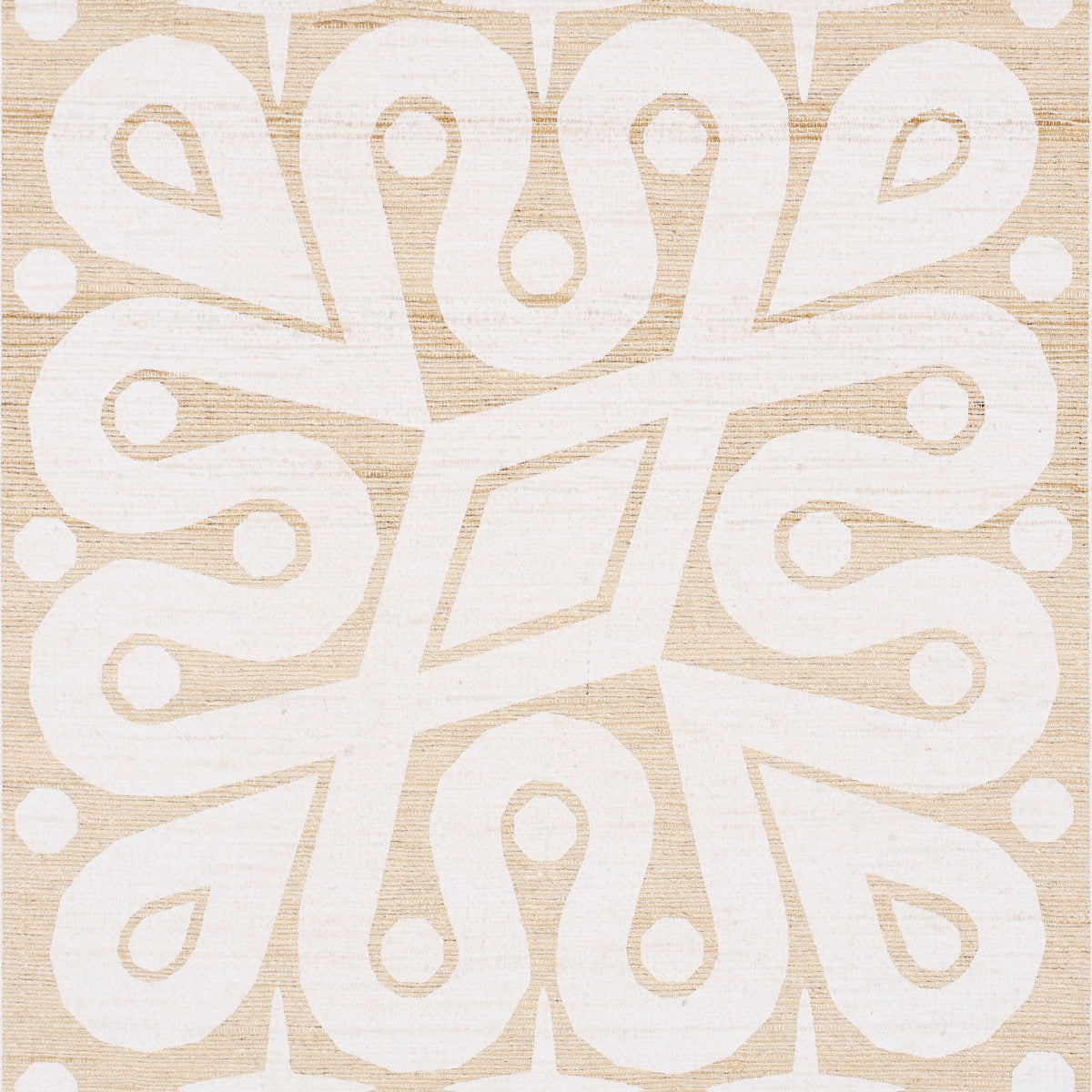 Schumacher Borneo Silk White Fabric 181471