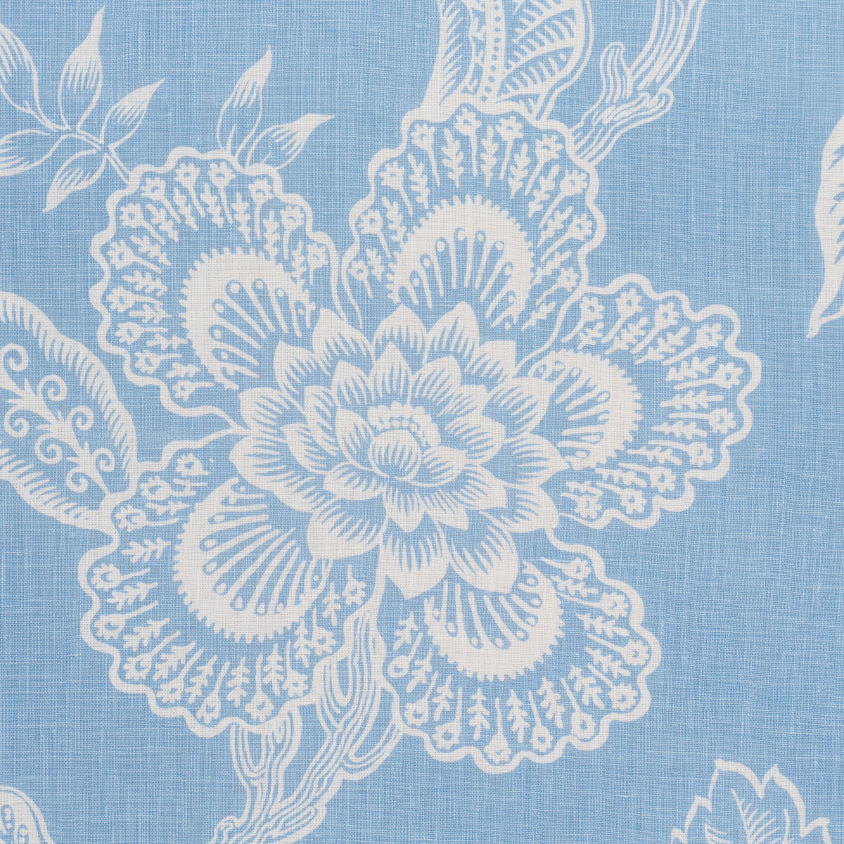 Schumacher Hothouse Flowers Silhouette Bliss Blue Fabric 181481
