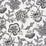 Schumacher Hothouse Flowers Silhouette Black & White Fabric Sample 181482