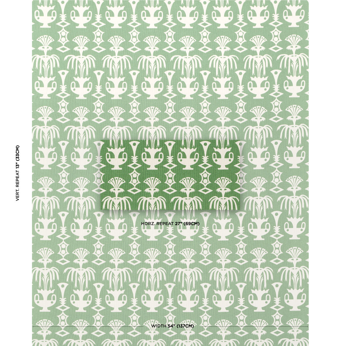 Schumacher Fountain Grass Green Fabric 181500