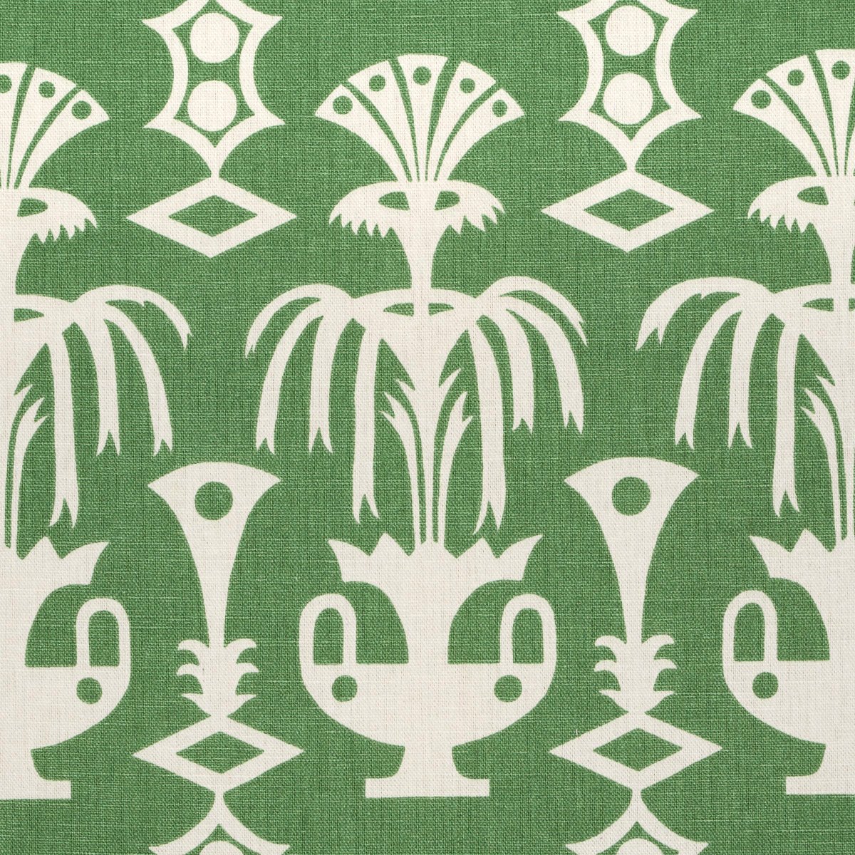 Schumacher Fountain Grass Green Fabric Sample 181500