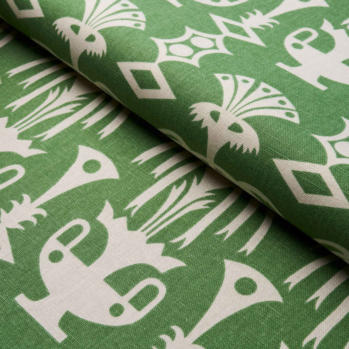 Schumacher Fountain Grass Green Fabric Sample 181500