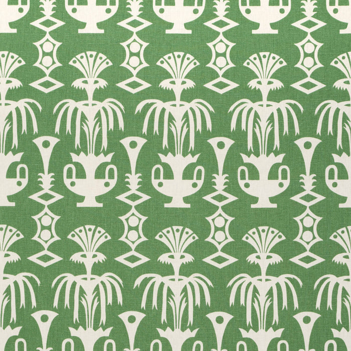 Schumacher Fountain Grass Green Fabric Sample 181500
