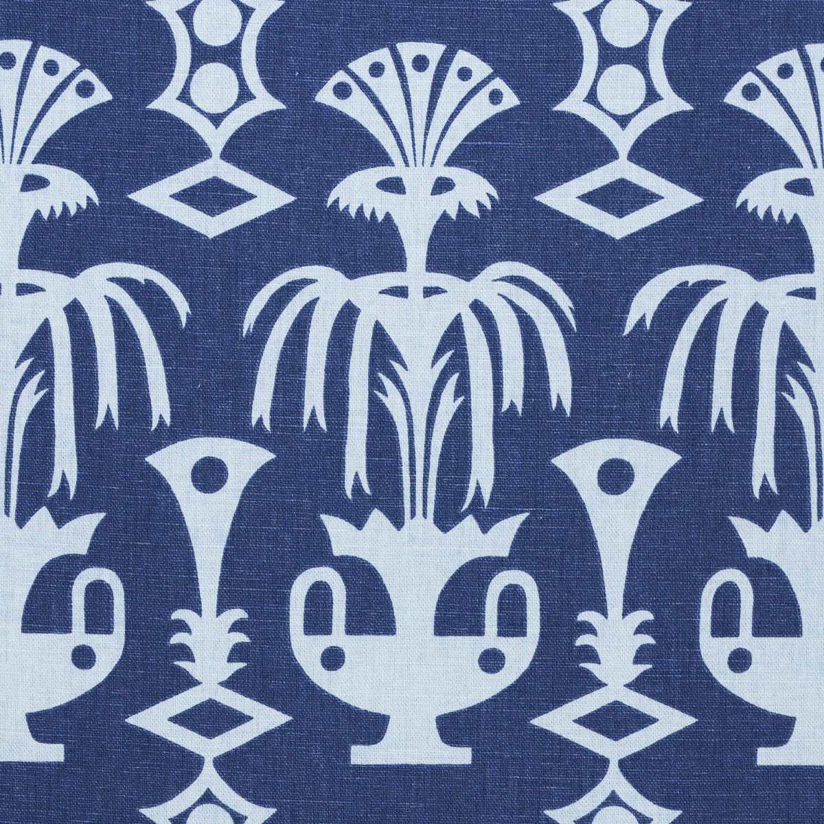 Schumacher Fountain Grass Blues Fabric Sample 181501