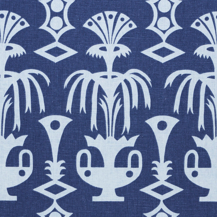 Schumacher Fountain Grass Blues Fabric Sample 181501