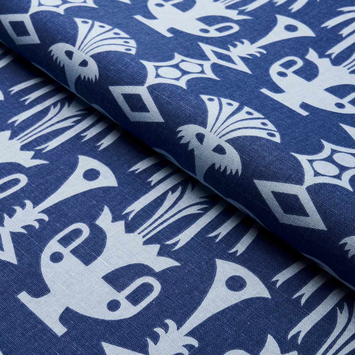 Schumacher Fountain Grass Blues Fabric Sample 181501