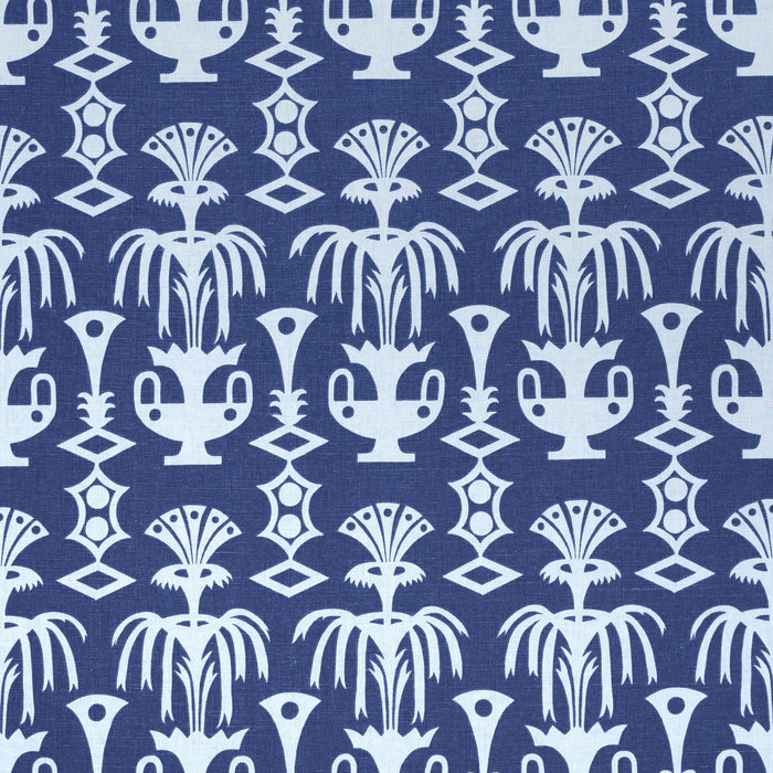 Schumacher Fountain Grass Blues Fabric Sample 181501