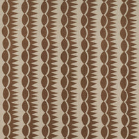 Schumacher Dagger Stripe Brown On Natural Fabric 181530