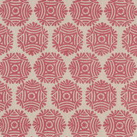 Schumacher Gilded Star Hand Block Red Fabric 181544