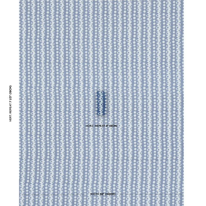 Schumacher Trickledown Blues Fabric 181550