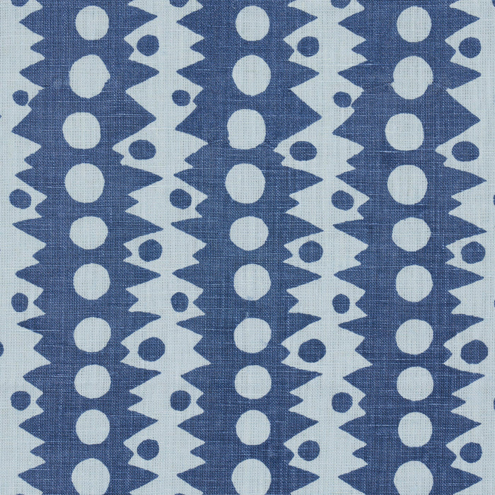 Schumacher Trickledown Blues Fabric 181550