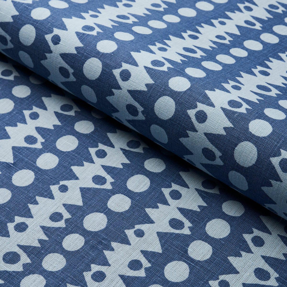 Schumacher Trickledown Blues Fabric 181550