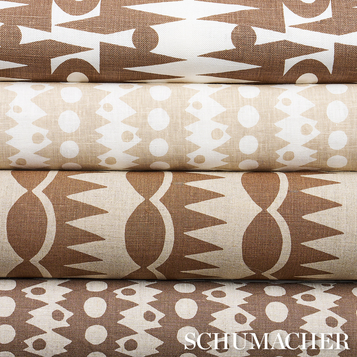 Schumacher Trickledown Natural Fabric 181552