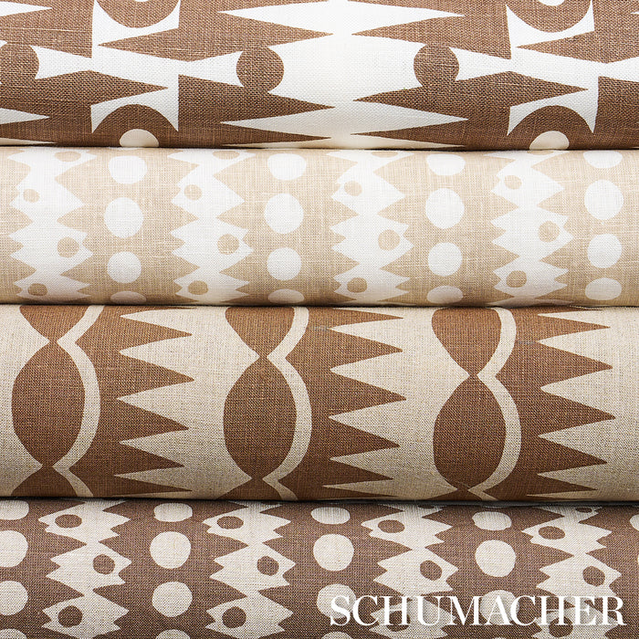 Schumacher Trickledown Natural Fabric 181552