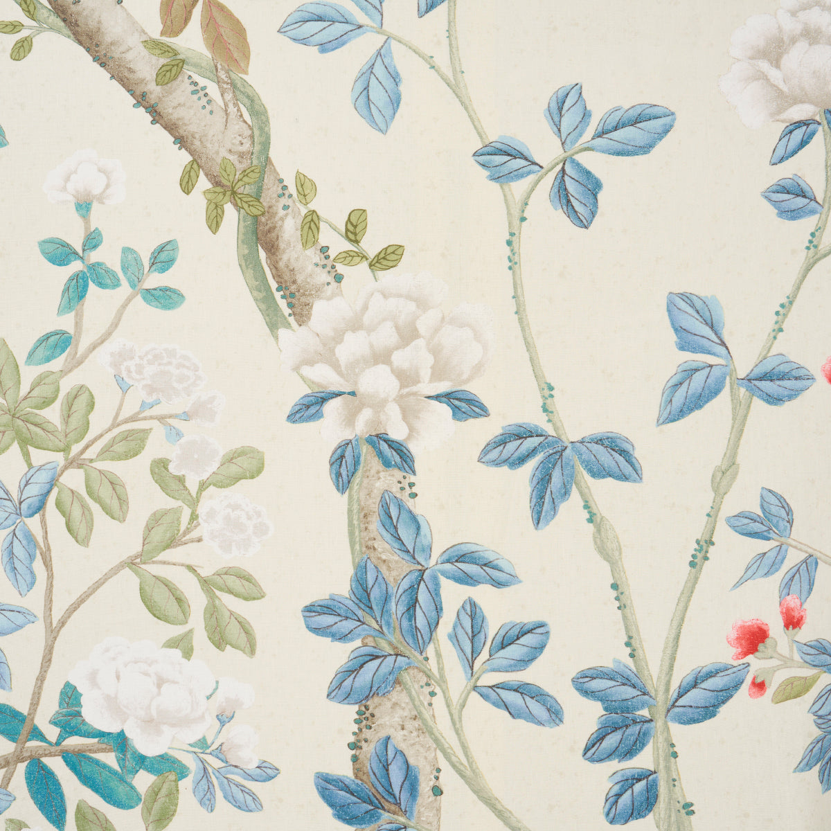Schumacher Madame De Pompadour Panel Alabaster Fabric Sample 181570